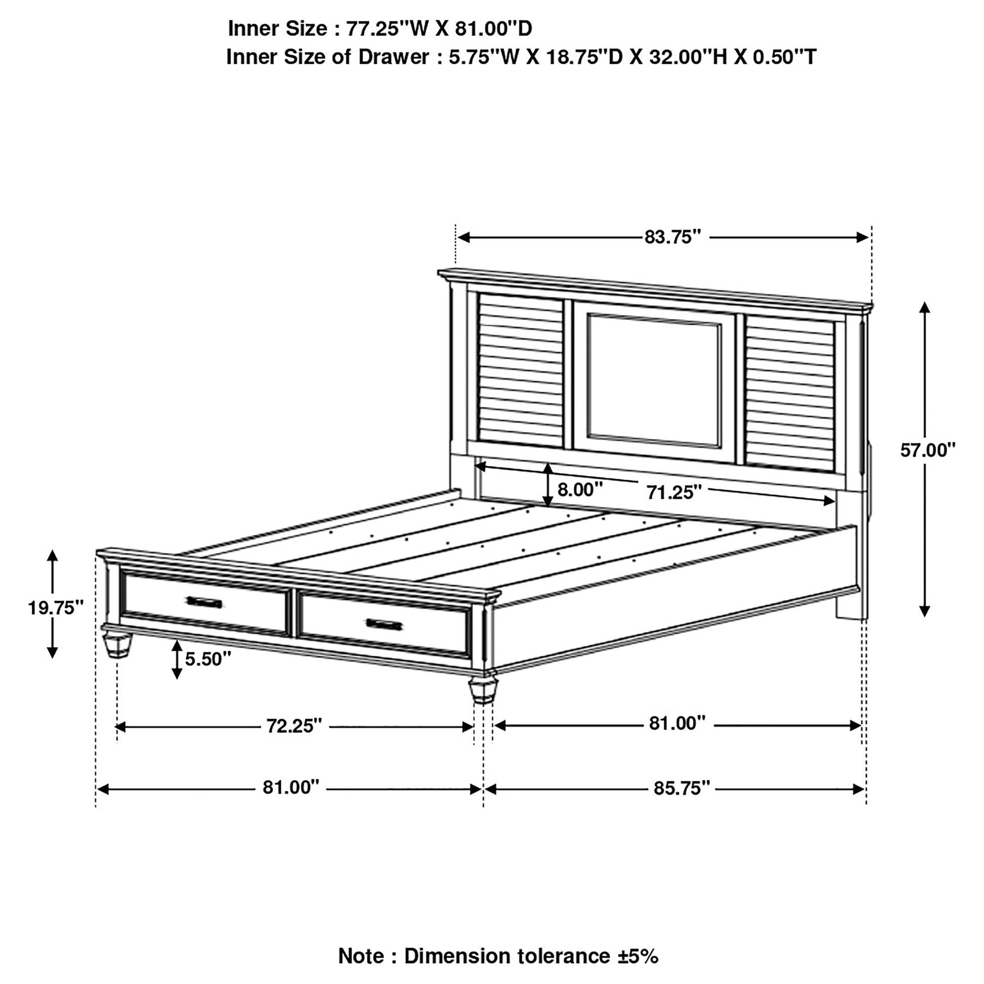 Eastern King Storage Bed