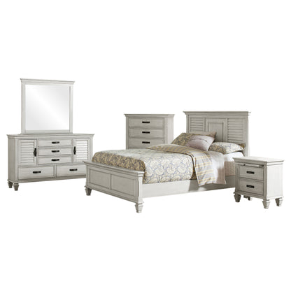 Dorinda 5-piece Queen Bedroom Set Distressed White