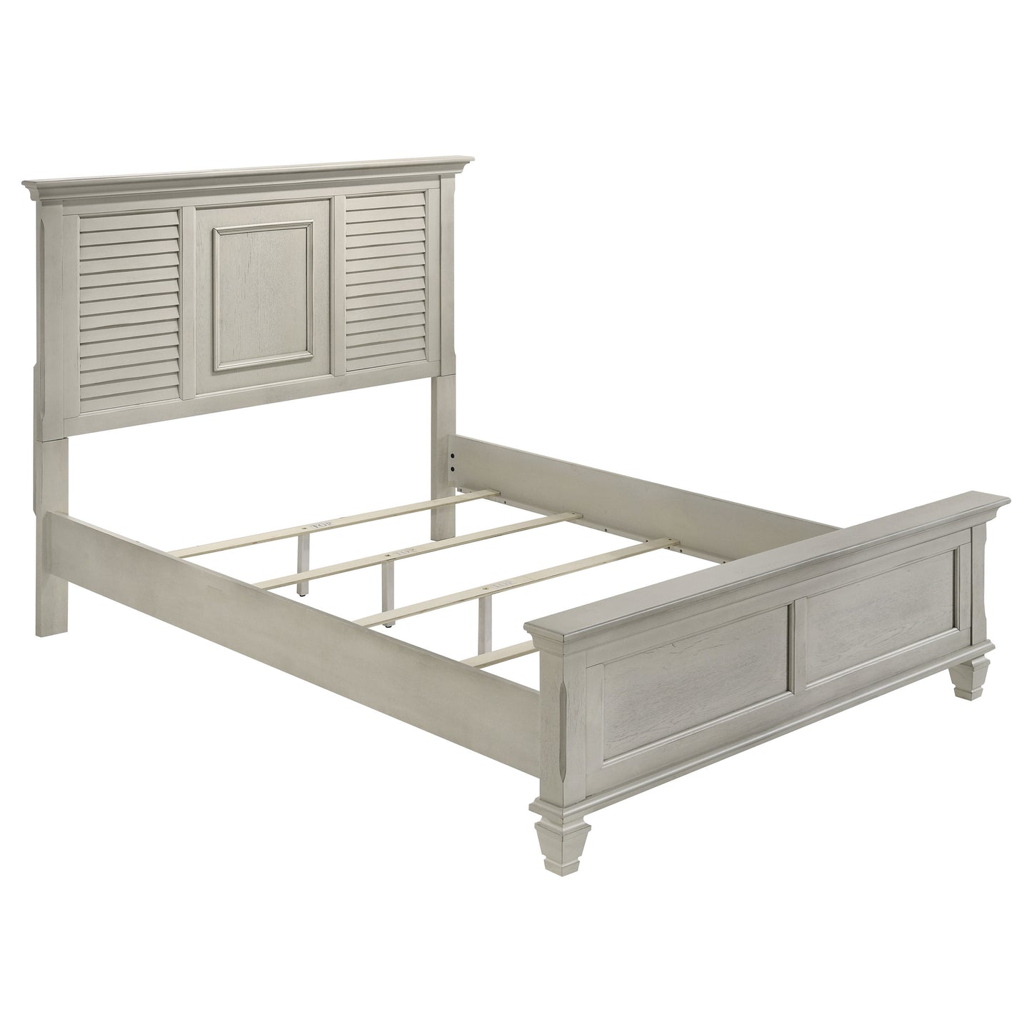 dorinda 5-piece queen bedroom set distressed white