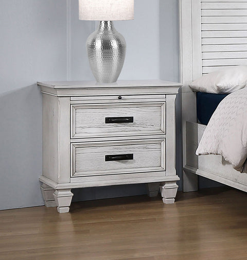 O'Malley 2-drawer Nightstand Distressed WhiteDistressed White