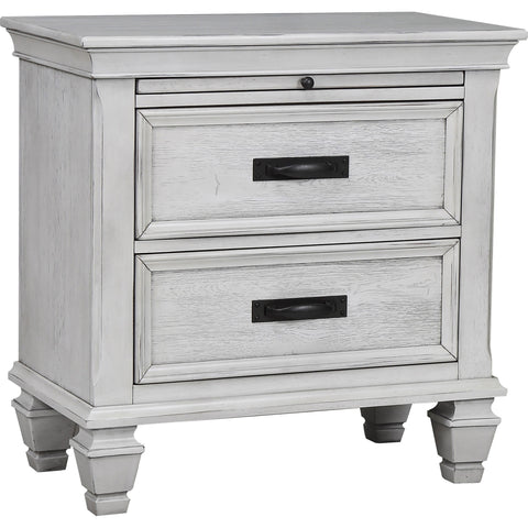 O'Malley 2-drawer Nightstand Distressed WhiteDistressed White