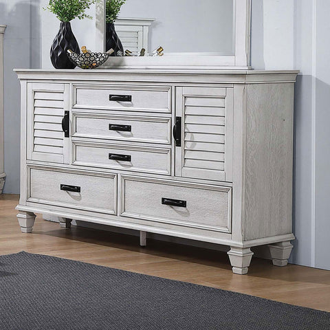 O'Malley 5-drawer Dresser Distressed WhiteDistressed White
