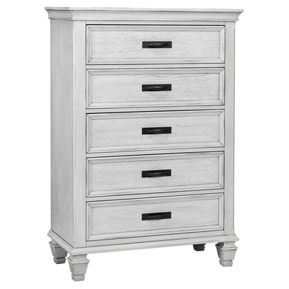 O'Malley 5-drawer Bedroom Chest Distressed WhiteDistressed White