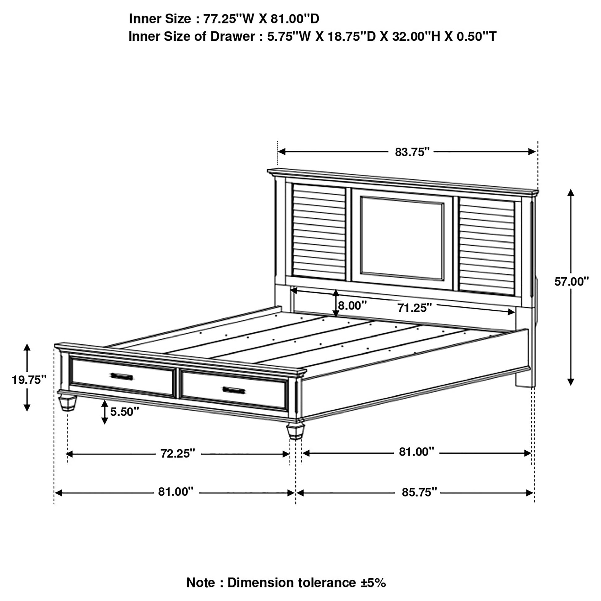 Eastern King Storage Bed