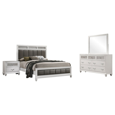 Percy 4-piece Eastern King Bedroom Set WhiteWhite