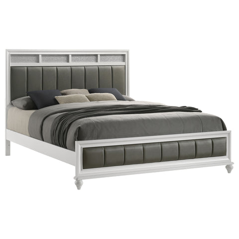 Percy Wood Eastern King Panel Bed WhiteWhite