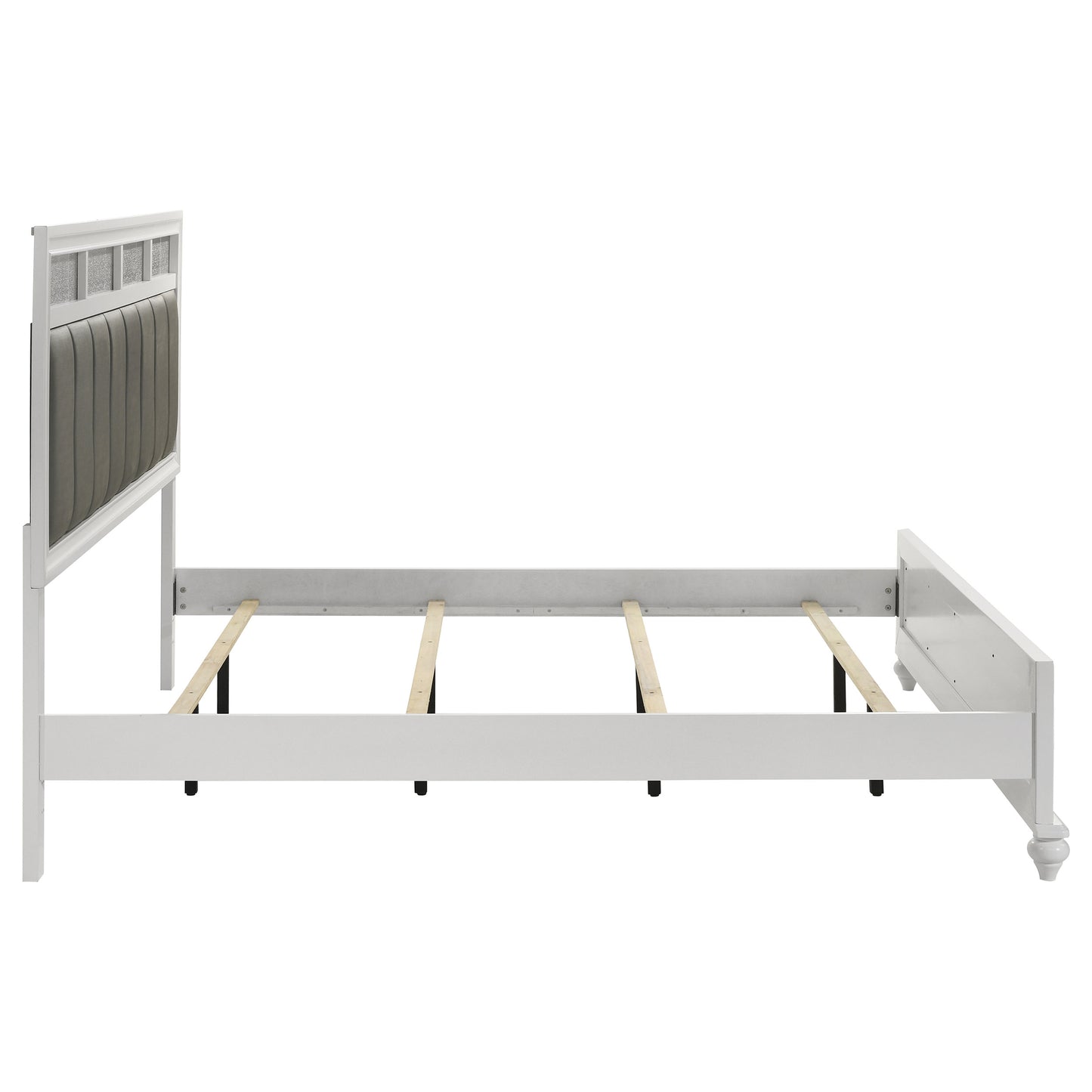 percy wood eastern king panel bed whitewhite