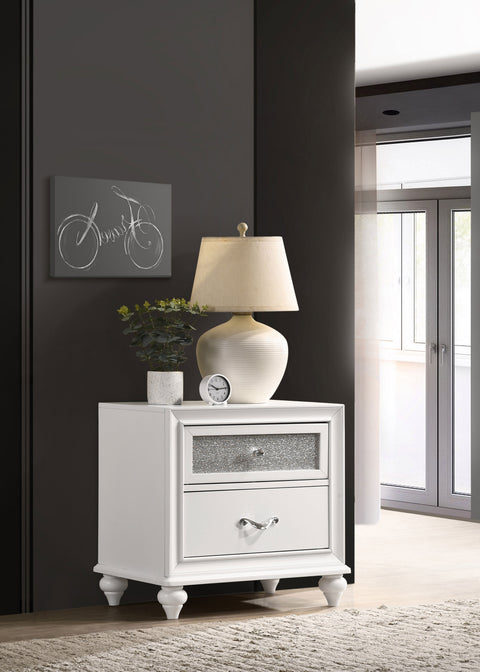 Percy 2-drawer Nightstand WhiteWhite