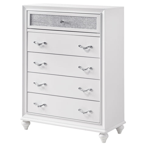 Percy 5-drawer Bedroom Chest WhiteWhite