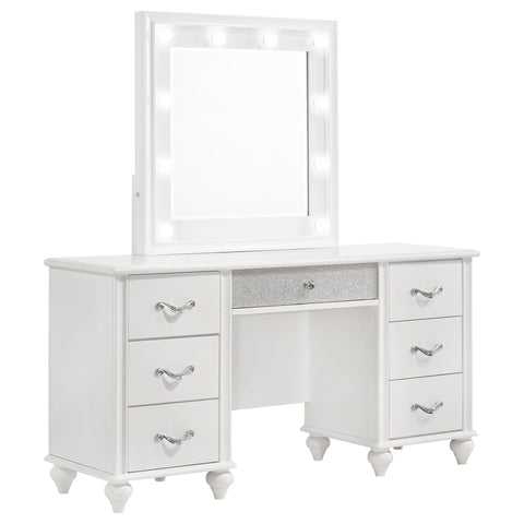 Percy 7-drawer Vanity Set with Lighting WhiteWhite