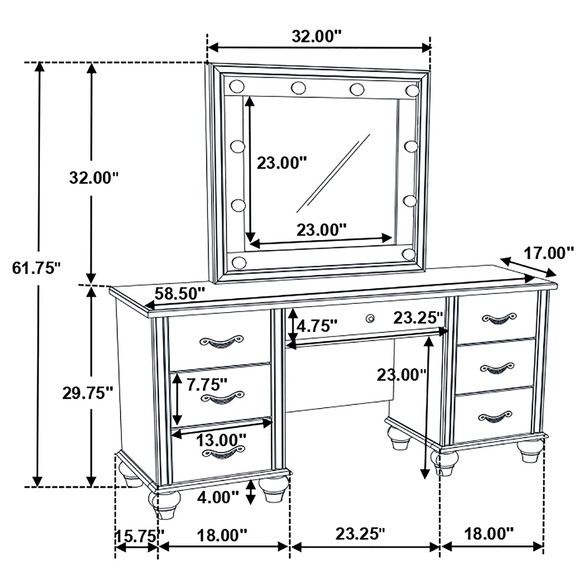 Vanity Table & Mirror