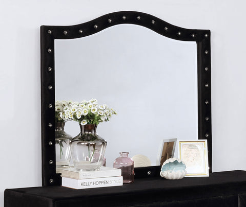 Colleen Upholstered Dresser Mirror BlackBlack