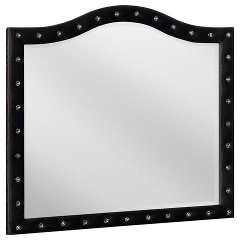 Colleen Upholstered Dresser Mirror BlackBlack