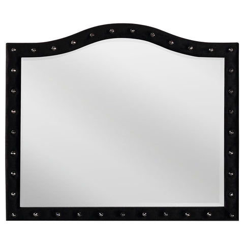 Colleen Upholstered Dresser Mirror BlackBlack