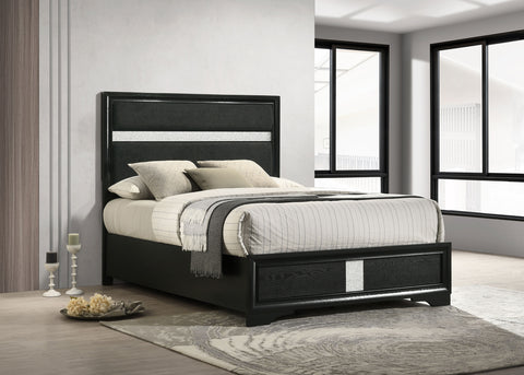 Olvera 54-inch Upholstered Full Panel Bed BlackBlack