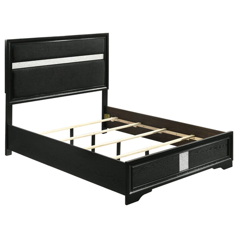 Olvera 54-inch Upholstered Full Panel Bed BlackBlack