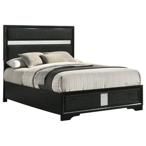 Olvera 54-inch Upholstered Full Panel Bed BlackBlack