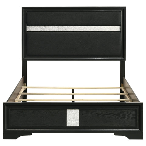 Olvera 54-inch Upholstered Full Panel Bed BlackBlack