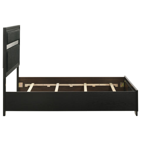 Olvera 54-inch Upholstered Full Panel Bed BlackBlack