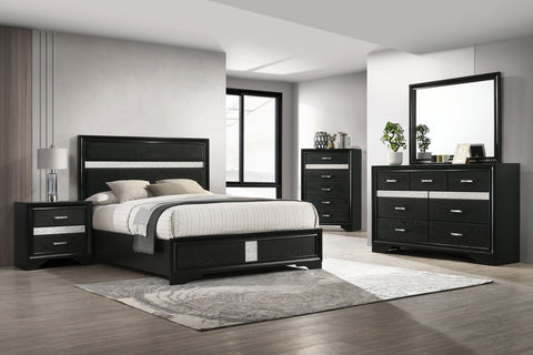 Olvera 5-piece Eastern King Bedroom Set BlackBlack