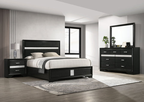 Olvera 4-piece California King Bedroom Set BlackBlack
