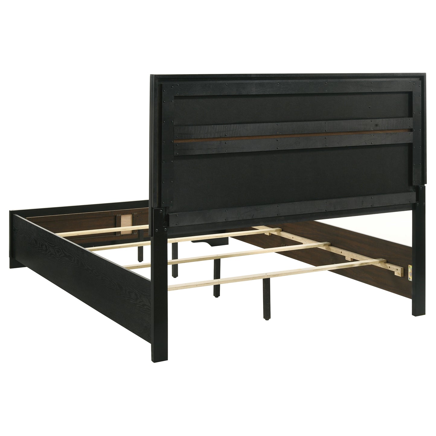 olvera 54-inch upholstered california king panel bed blackblack