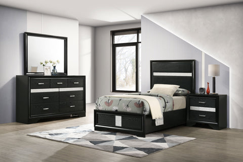 Olvera 4-piece Twin Bedroom Set BlackBlack