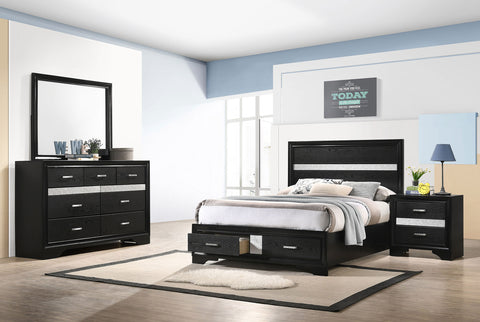 Narcissa 4-piece Full Bedroom Set Black
