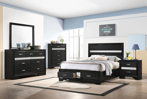 Narcissa 5-piece Full Bedroom Set Black
