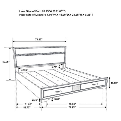 Eastern King Storage Bed