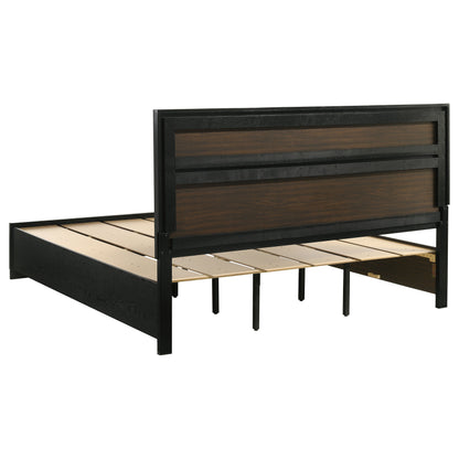 Olvera 51-inch Wood Eastern King Storage Panel Bed BlackBlack