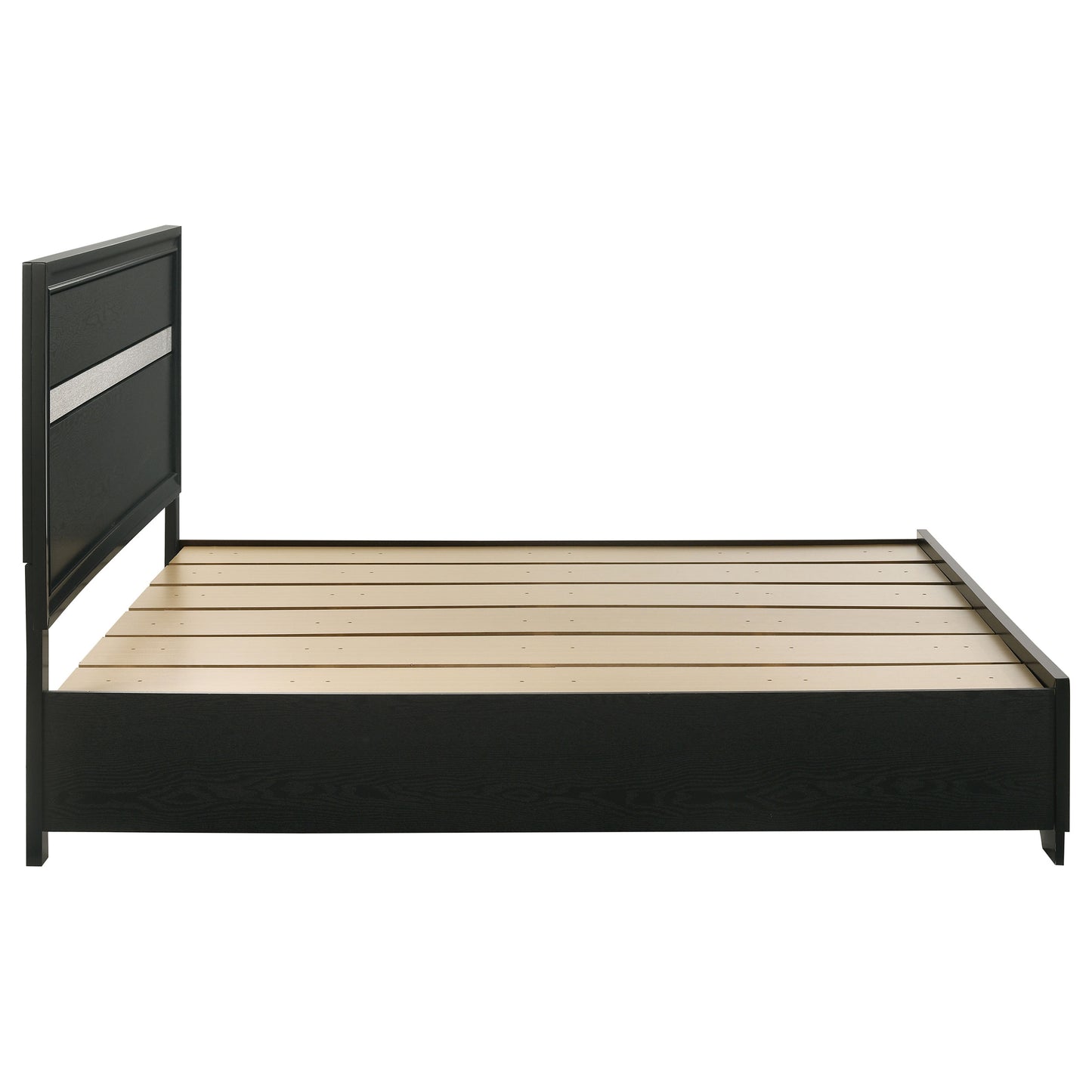 olvera 51-inch wood eastern king storage panel bed blackblack