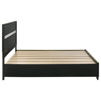 Olvera 51-inch Wood Eastern King Storage Panel Bed BlackBlack
