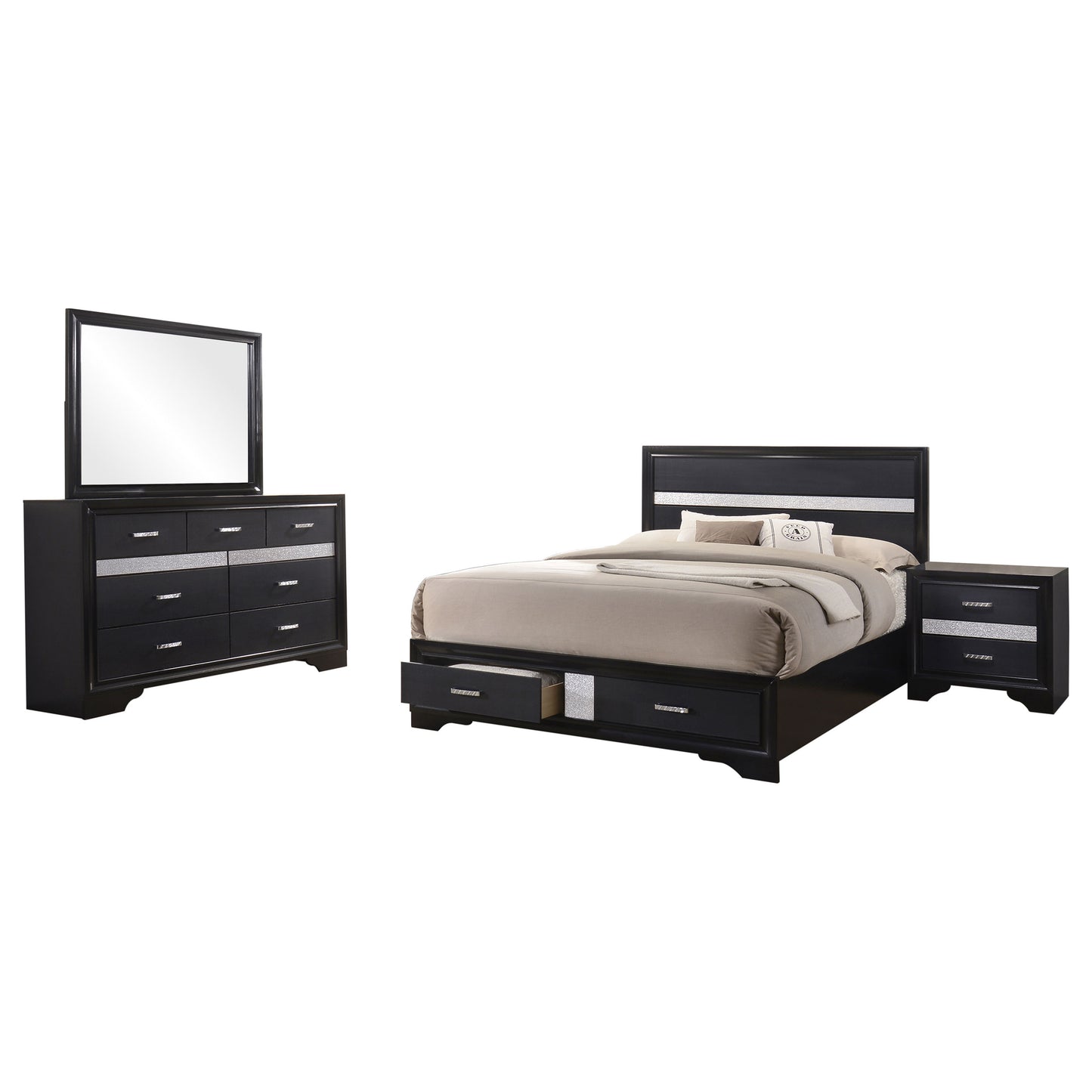narcissa 4-piece california king bedroom set black