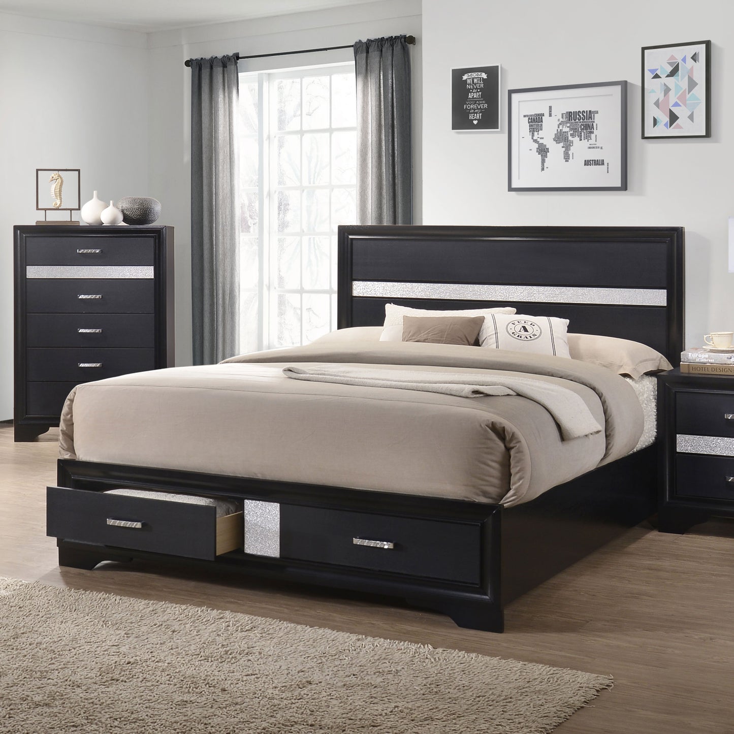 california king storage bed