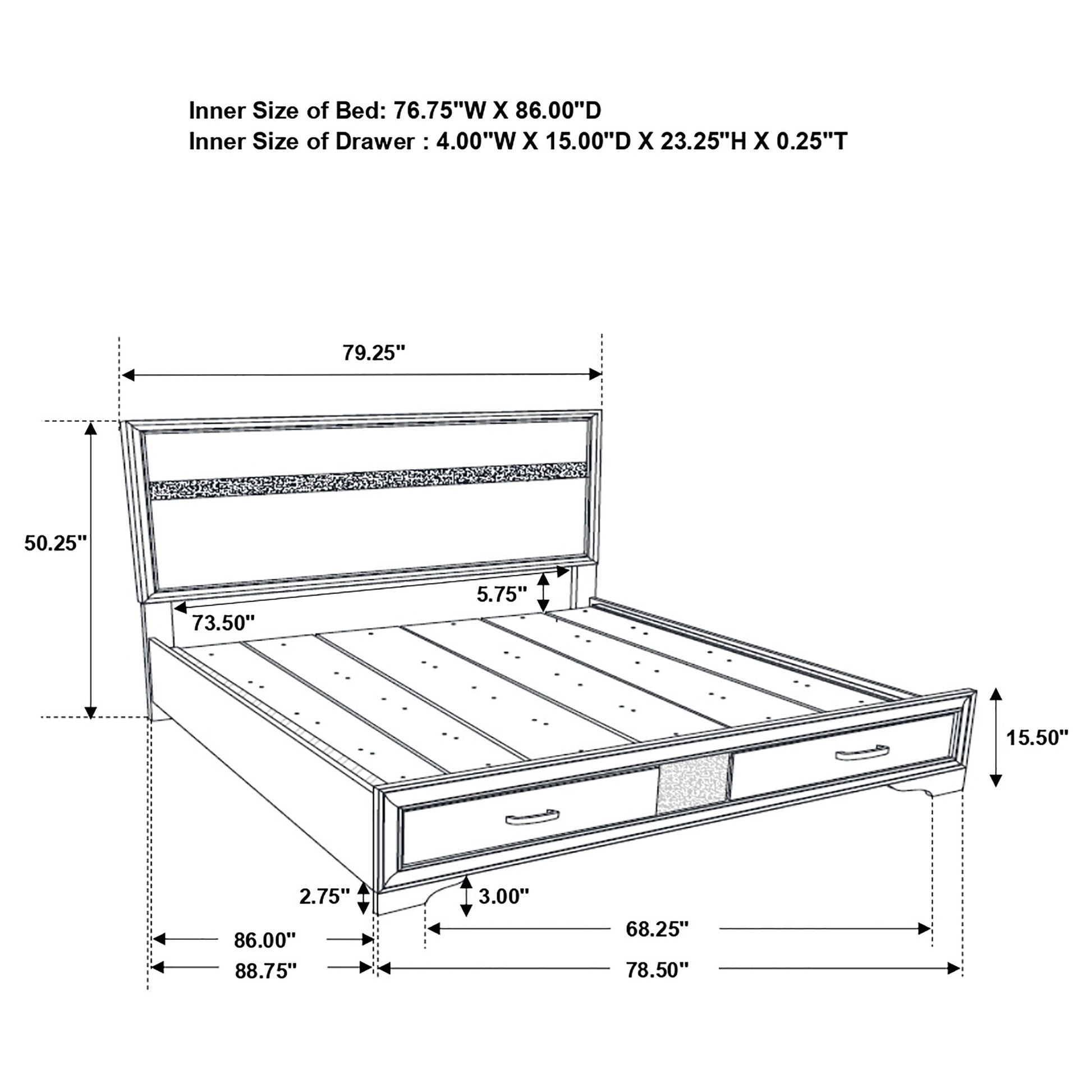 California King Storage Bed