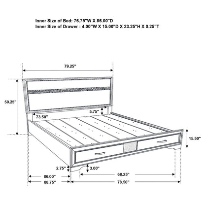 California King Storage Bed