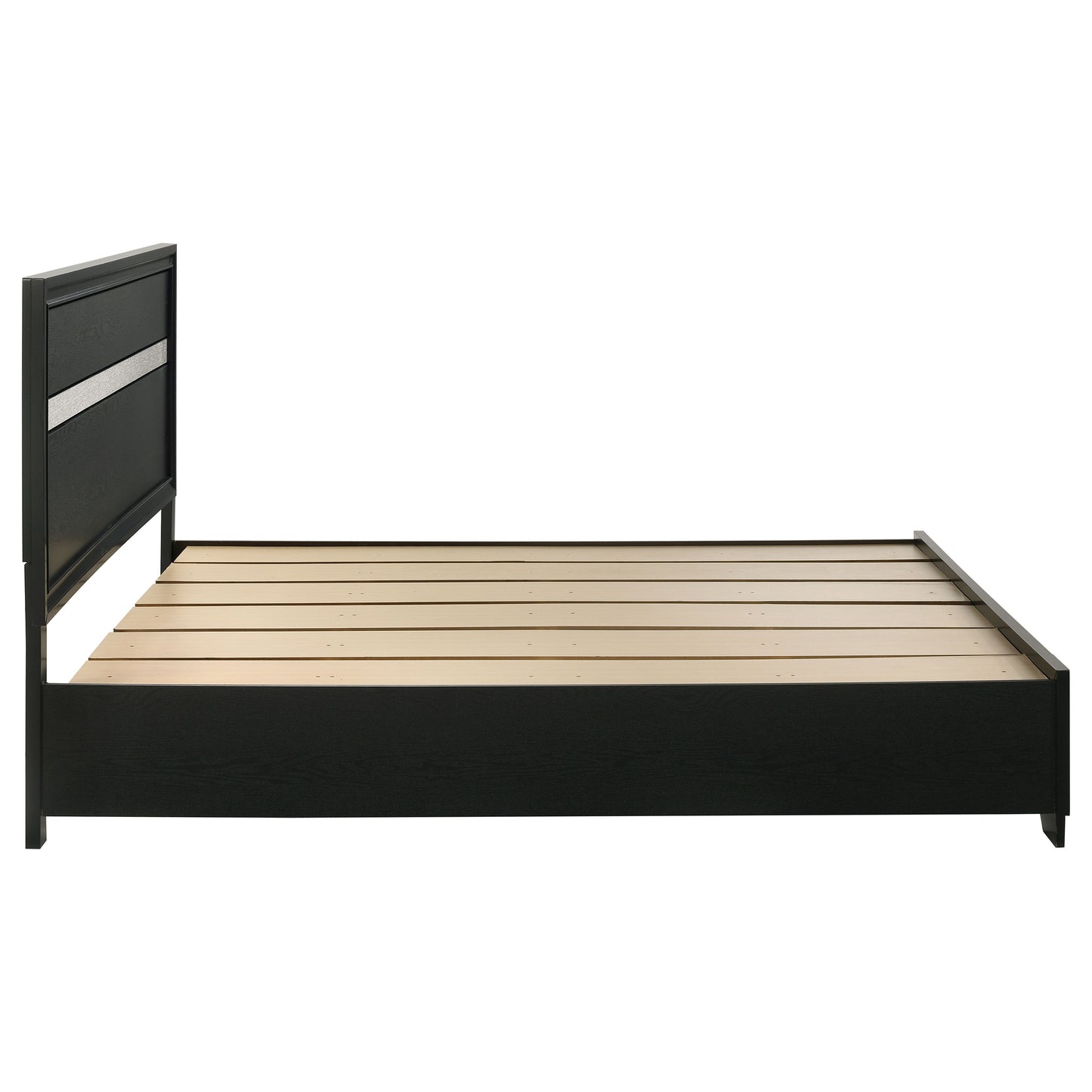olvera 51-inch wood california king storage panel bed blackblack