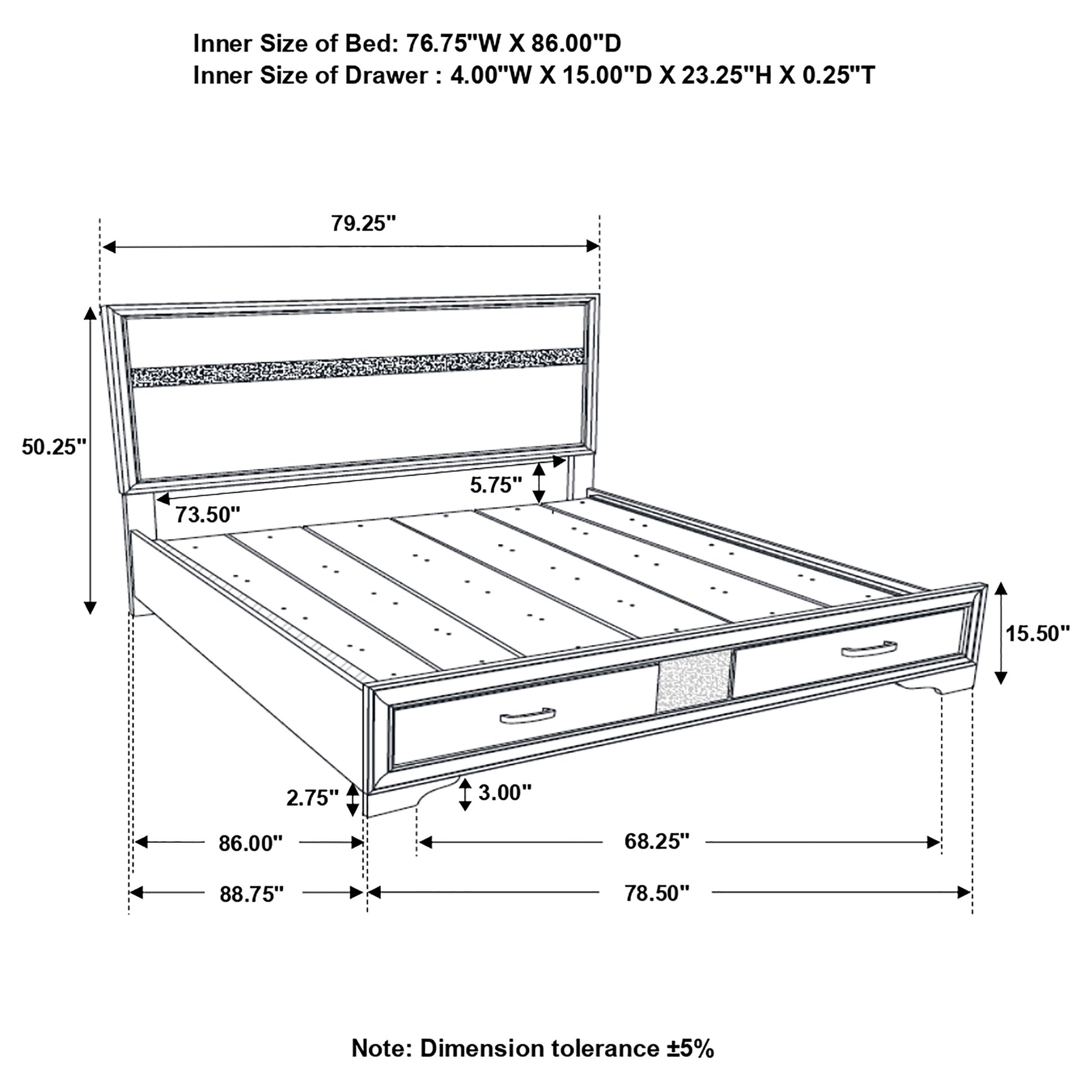 California King Storage Bed