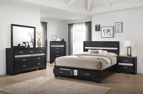 Narcissa 5-piece Queen Bedroom Set Black