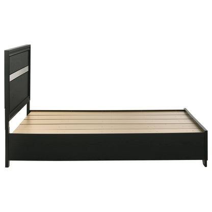 Olvera 51-inch Wood Queen Storage Panel Bed BlackBlack