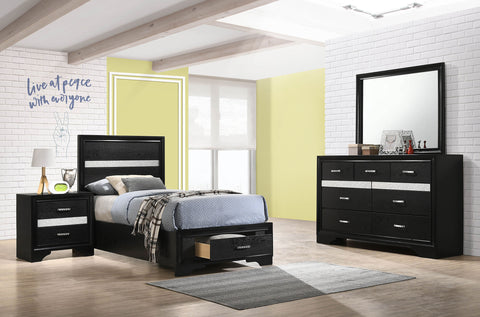 Narcissa 4-piece Twin Bedroom Set Black