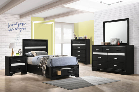 Narcissa 5-piece Twin Bedroom Set Black