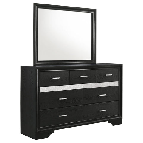 Olvera 7-drawer Dresser with Mirror BlackBlack