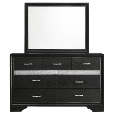 Olvera 7-drawer Dresser with Mirror BlackBlack