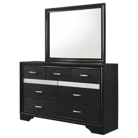 Olvera 7-drawer Dresser with Mirror BlackBlack