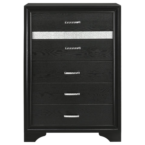 Olvera 5-drawer Bedroom Chest BlackBlack