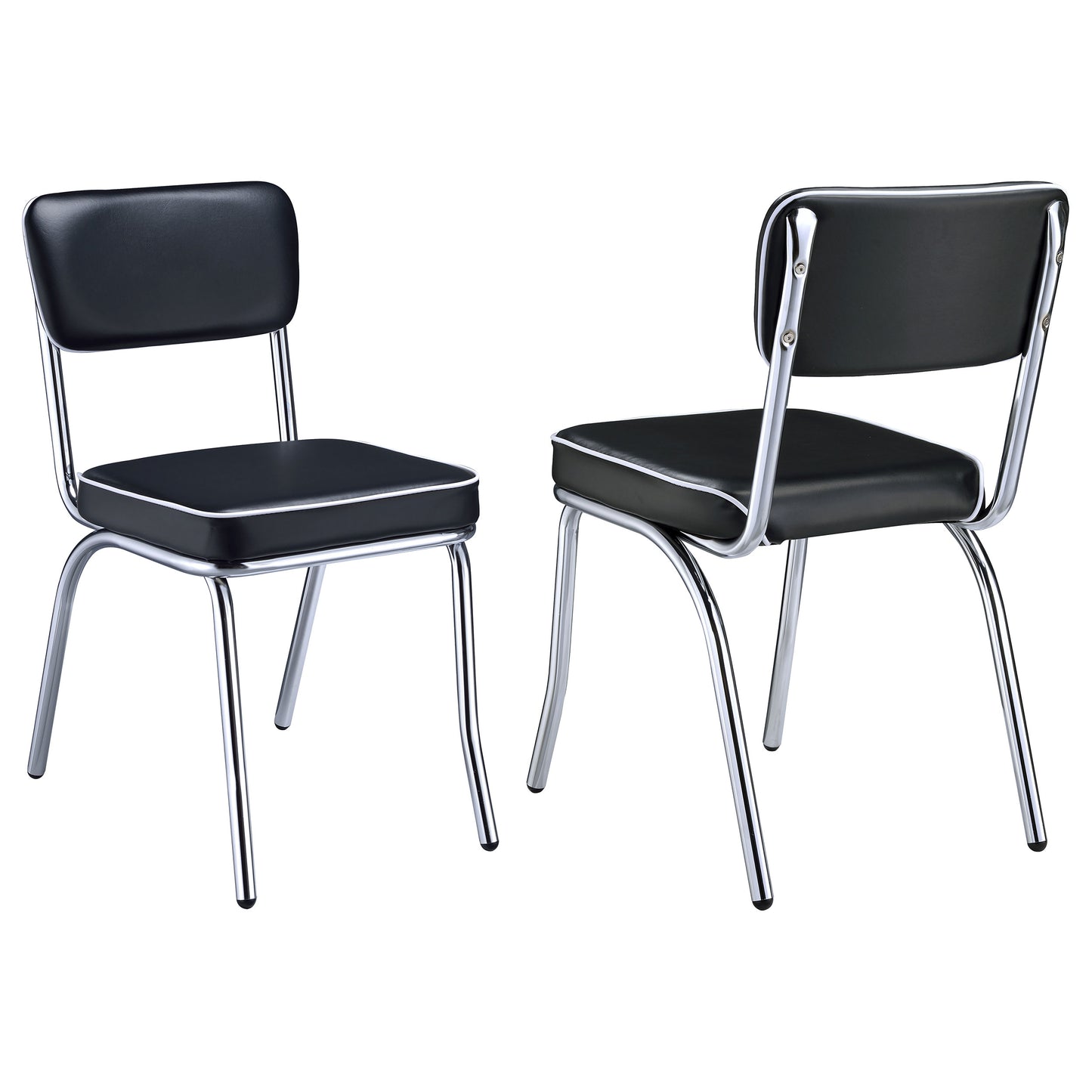 collins upholstered dining side chair black (set of 2)