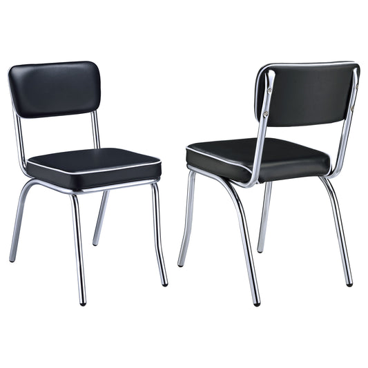 Collins Upholstered Dining Side Chair Black (Set of 2)