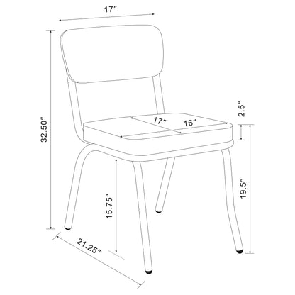 Collins Upholstered Dining Side Chair Black (Set of 2)